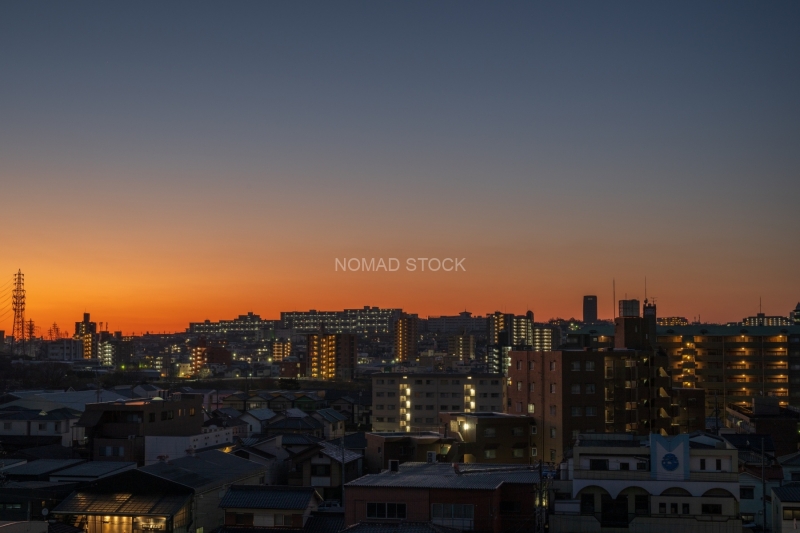 日本の愛知県名古屋市の美しい初日の出